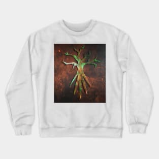 Green grungy symbol of war Crewneck Sweatshirt